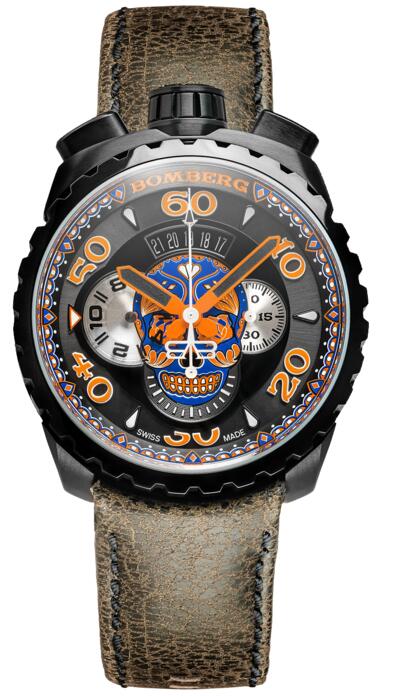 Bomberg Bolt-68 Blue Skull Chronograph BS45CHPBA.051.3 Replica watch